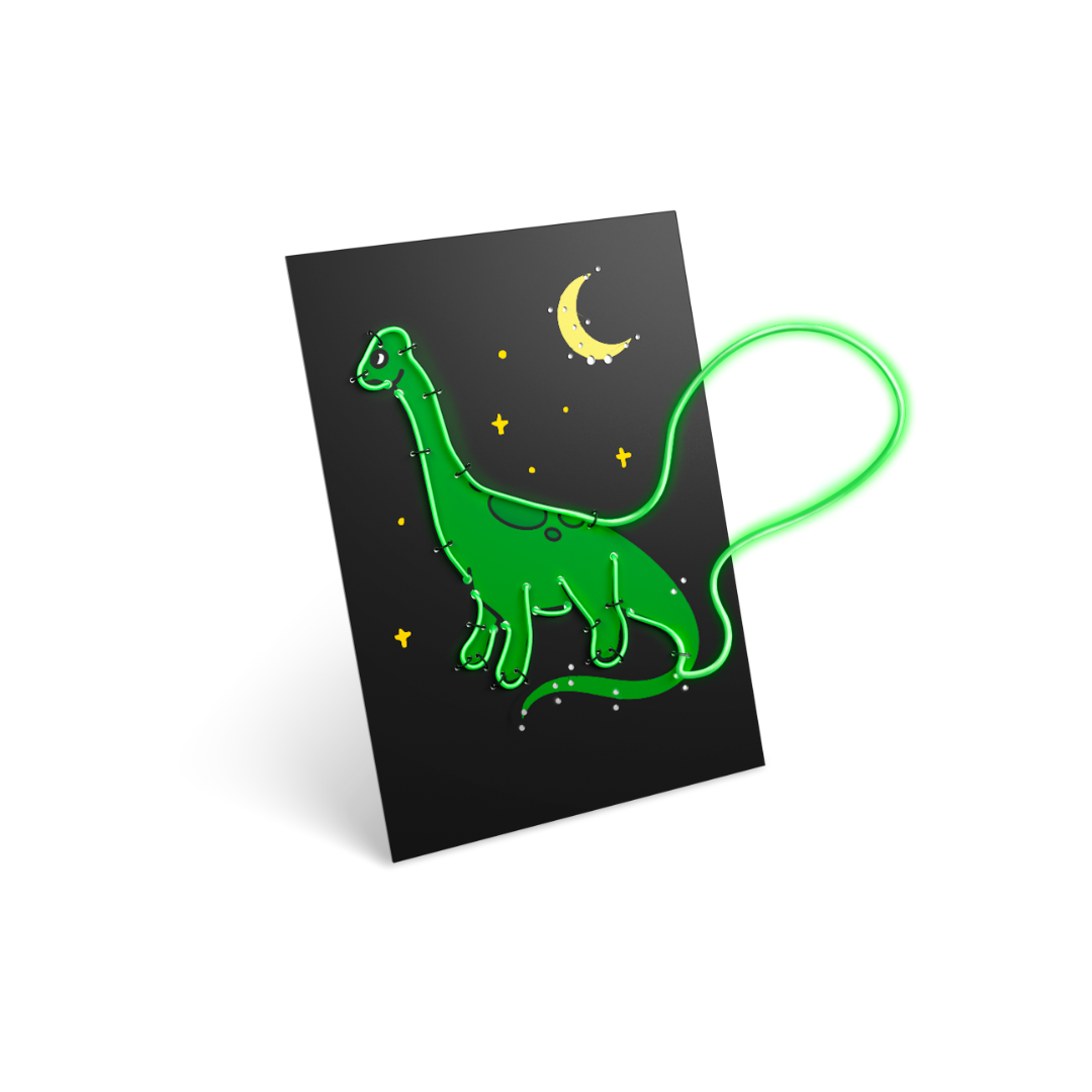 KIDYNEON Dinossauros Kidywolf – kit criativo luminoso