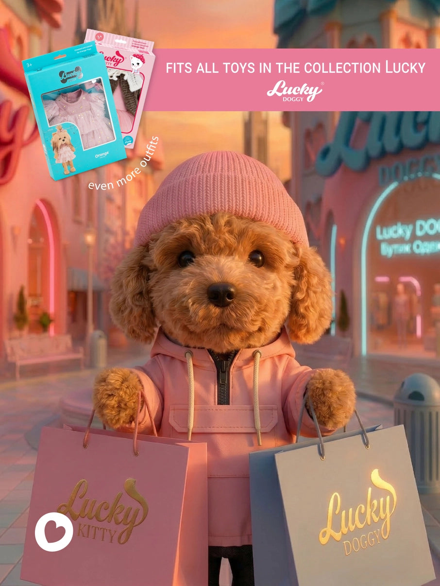 Conjuntos de roupa Lucky Kitty da Orange Toys, compatíveis entre si | orange-toys-roupa-peluche-lucky-kitty-lollakids