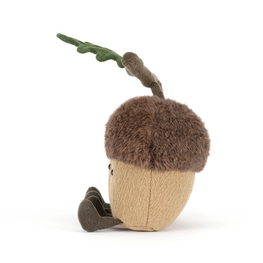 Amuseables Ort e Tum Acorns, vista de pormenor dos bonés | jellycat-amuseables-bolotas-ort-tum-lollakids