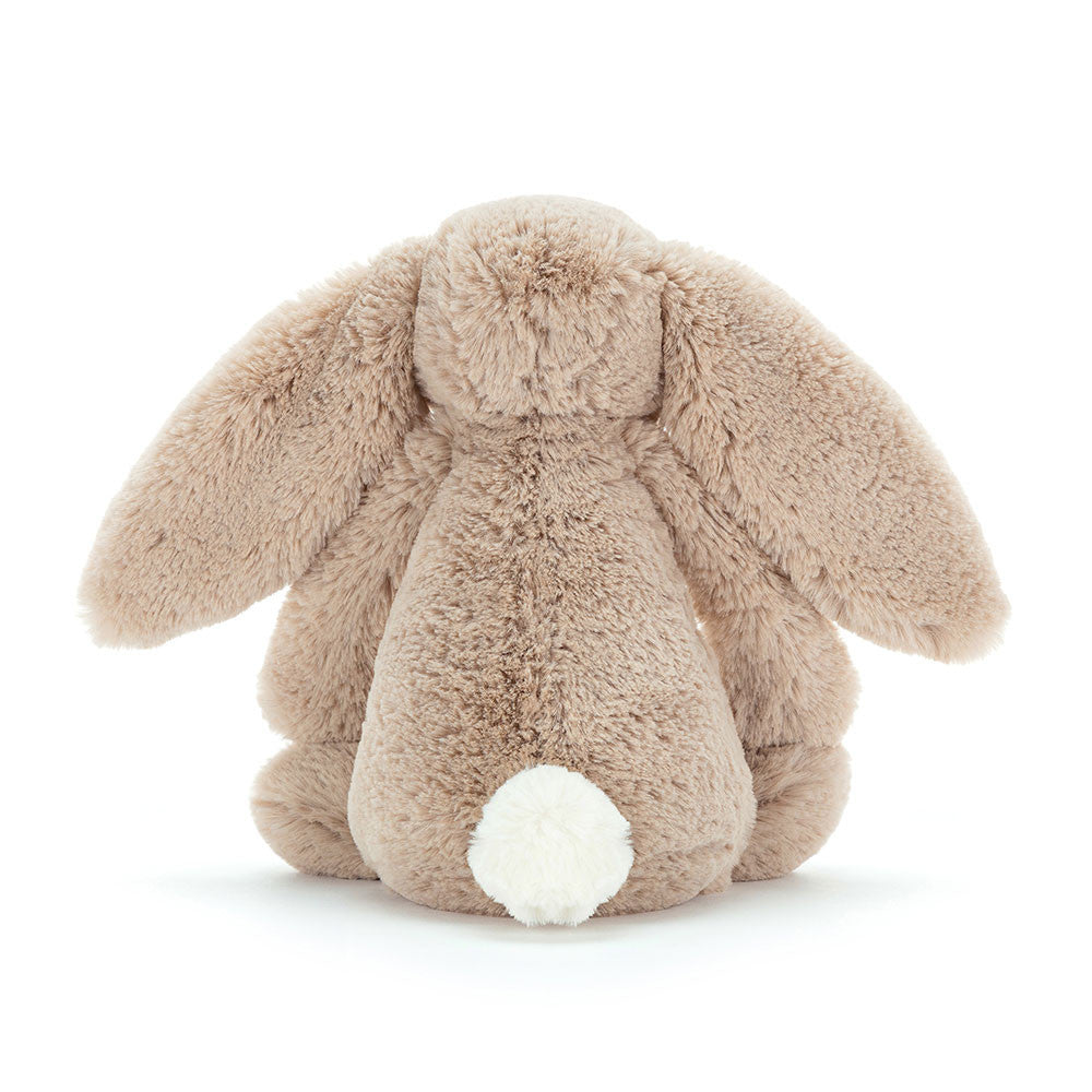 Coelho de peluche Bashful Bege Jellycat, vista lateral | jellycat-coelho-bashful-bege-peluche-lollakids