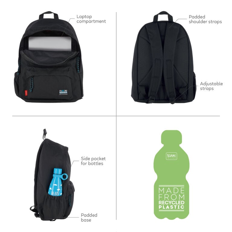 Mochila Legami My Backpack Teddy Bear - bolso frontal e detalhe ursinho | legami-mochila-teddy-bear-lollakids