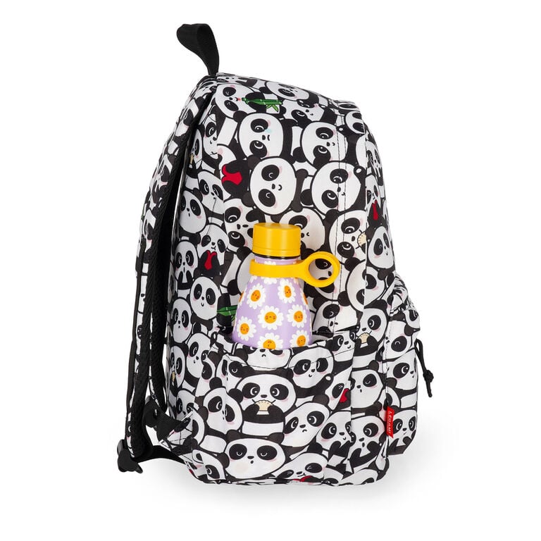 Mochila Legami My Backpack Panda - pormenor do fecho duplo | legami-mochila-panda-lollakids