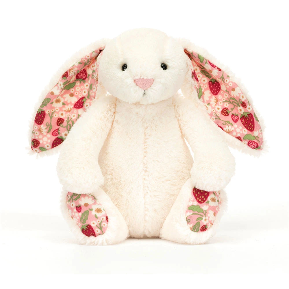 Coelho Blossom Cream Berry Pequeno Jellycat | jellycat-blossom-cream-berry-pequeno-lollakids