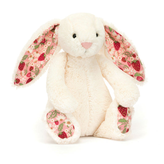 Coelho Blossom Cream Berry Pequeno Jellycat | jellycat-blossom-cream-berry-pequeno-lollakids