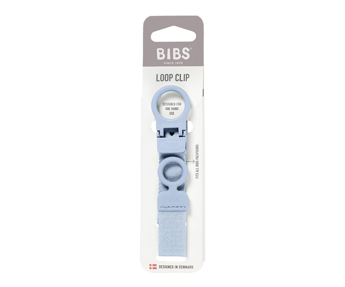 Porta-chupetas BIBS Loop Clip Dusty Blue