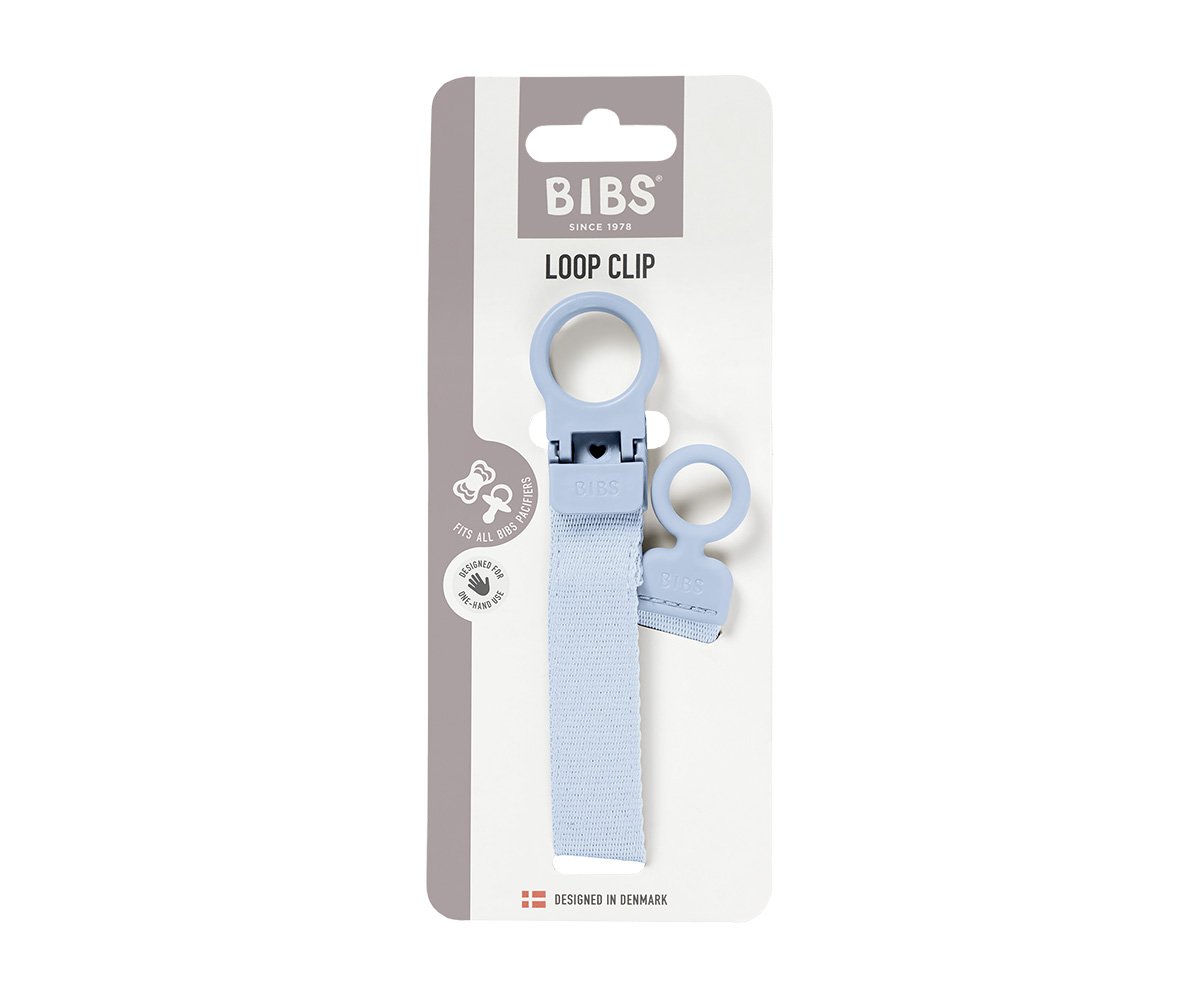 Porta-chupetas BIBS Loop Clip Dusty Blue