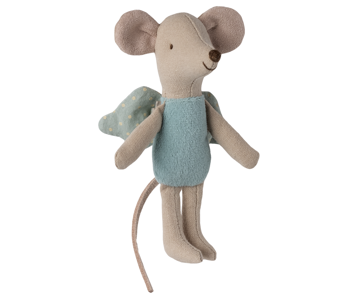 Ratinha fada Little da Maileg em verde menta com asas de tecido | maileg-ratinha-fada-little-menta-lollakids