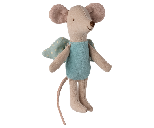 Ratinha fada Little da Maileg em verde menta com asas de tecido | maileg-ratinha-fada-little-menta-lollakids