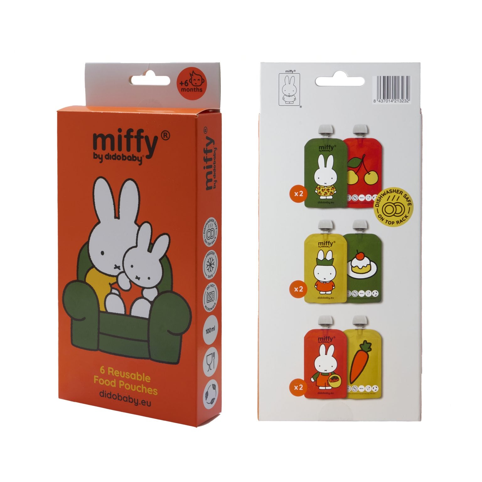 Saquetas Reutilizáveis 100 ml da Miffy 