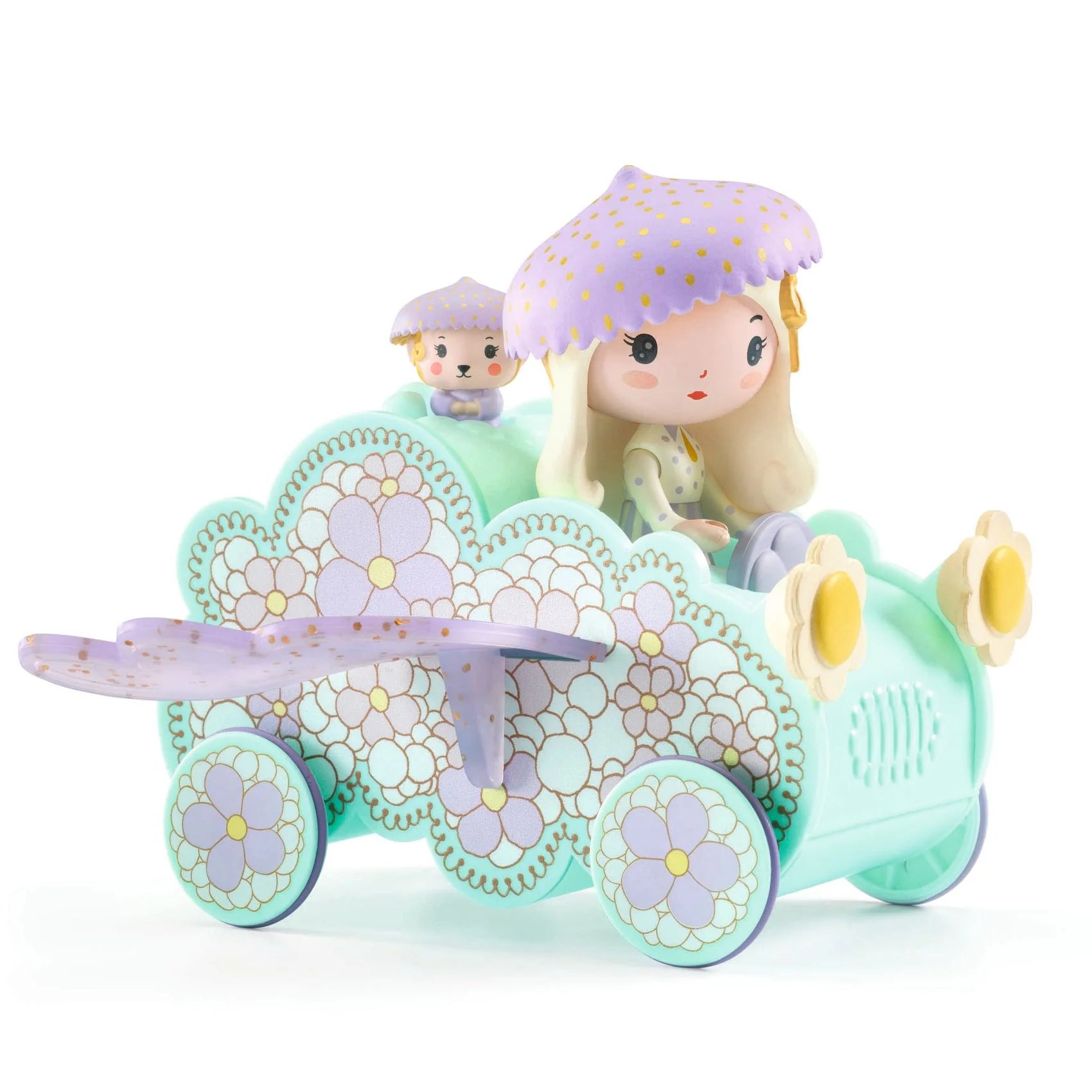 jeco Tinyly Jil & Jerry Tinycar – Carro-Nuvem com Asas (4–9 anos)