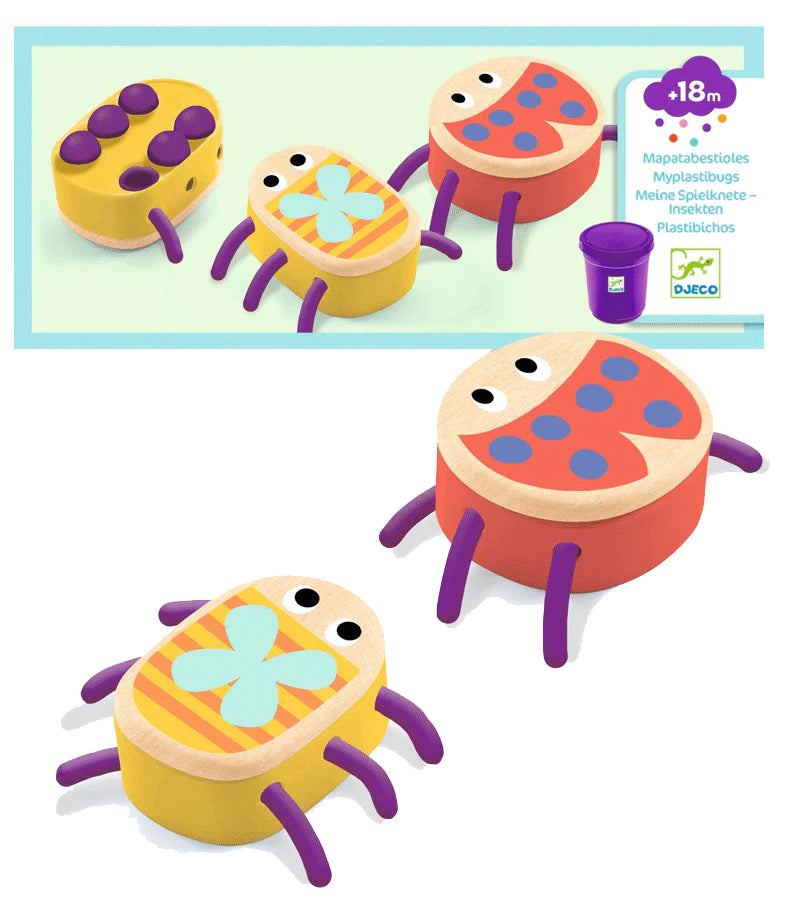 Kit de modelagem e Plasticina Insectos da Djeco