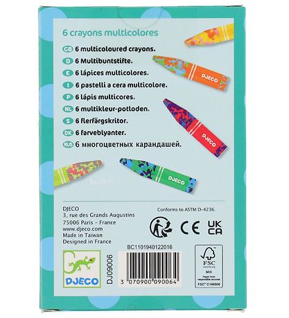 Lápis de cera multicoloridos Djeco