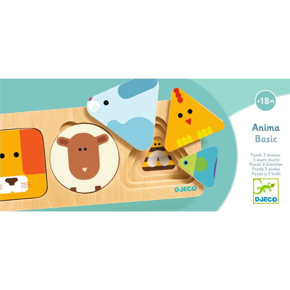 Detalhe das peças do puzzle Djeco Anima Basic | djeco-puzzle-anima-basic-lollakids