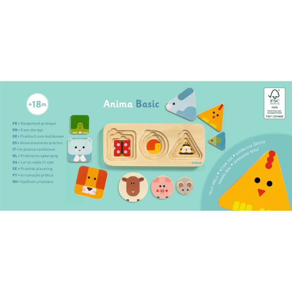 Criança a brincar com o puzzle Djeco Anima Basic | djeco-puzzle-anima-basic-lollakids