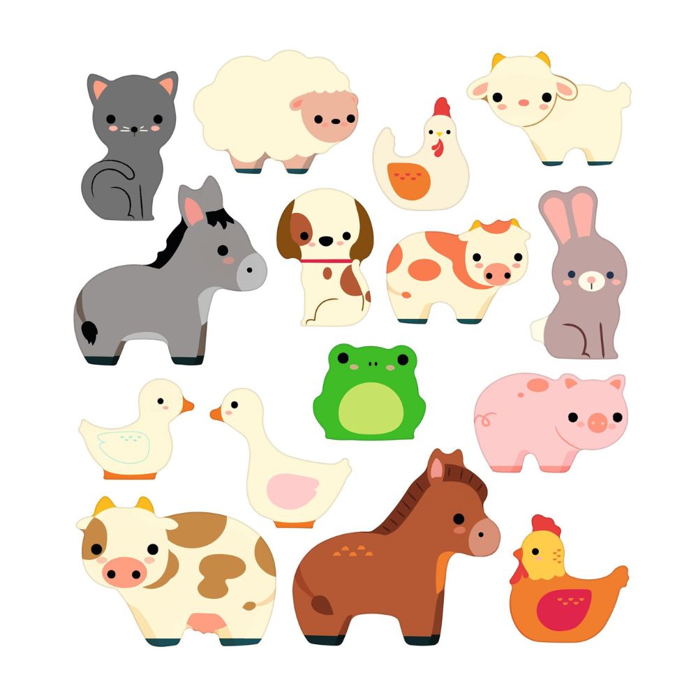 Autocolantes reutilizáveis Djeco com animais da quinta | djeco-autocolantes-quinta-animais-lollakids