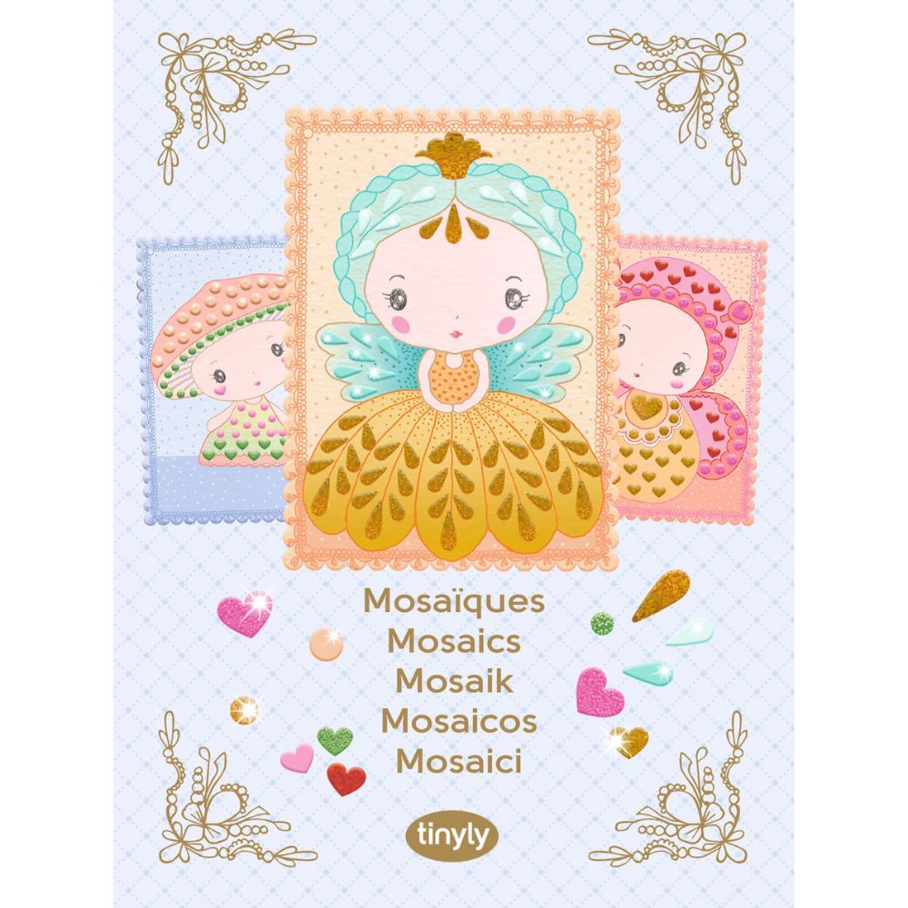 Detalhe do cartão de mosaico Djeco Tinyly Stella & Co | djeco-mosaicos-tinyly-lollakids