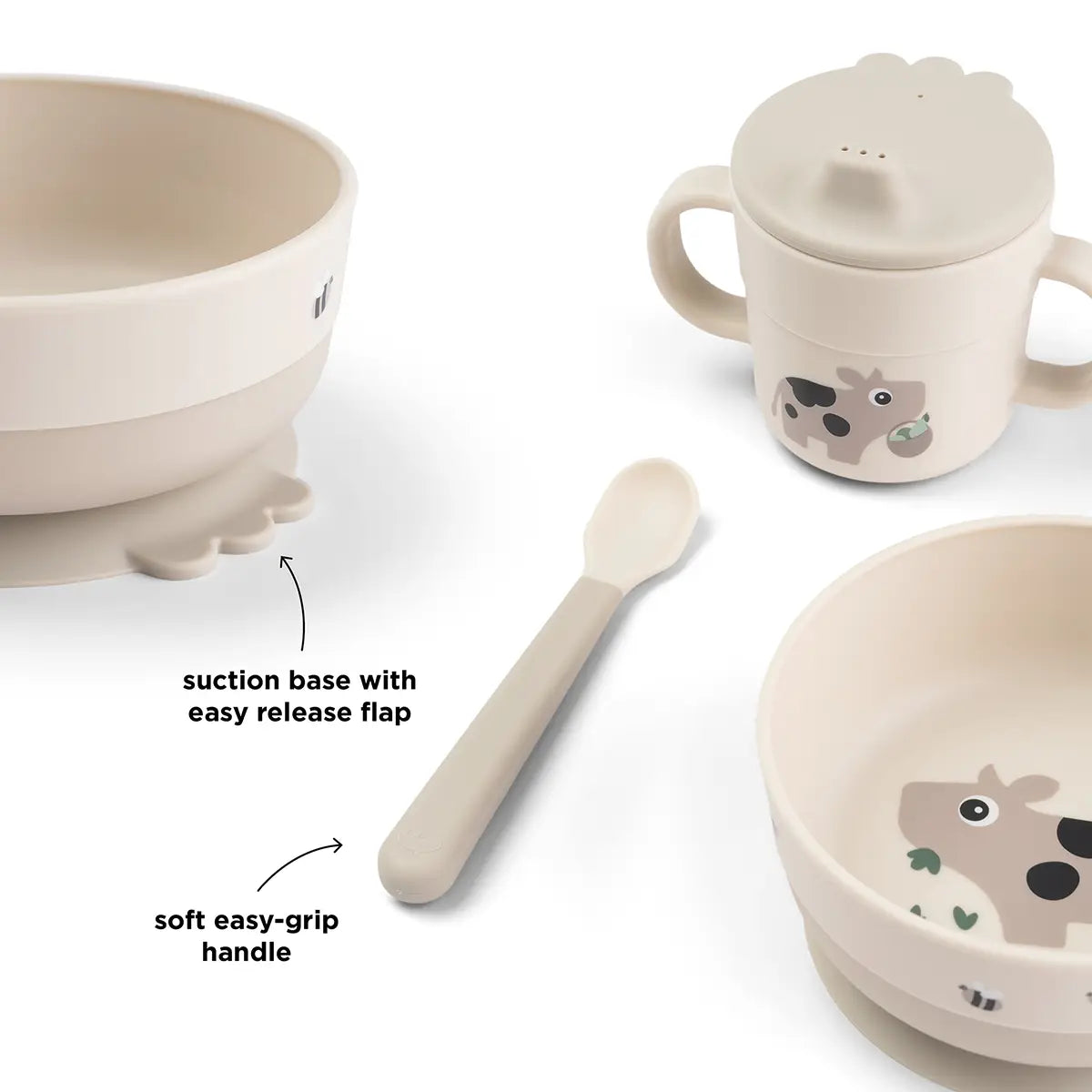 Kit Refeição Tiny Farm Sand com Ventosa – Done by Deer 