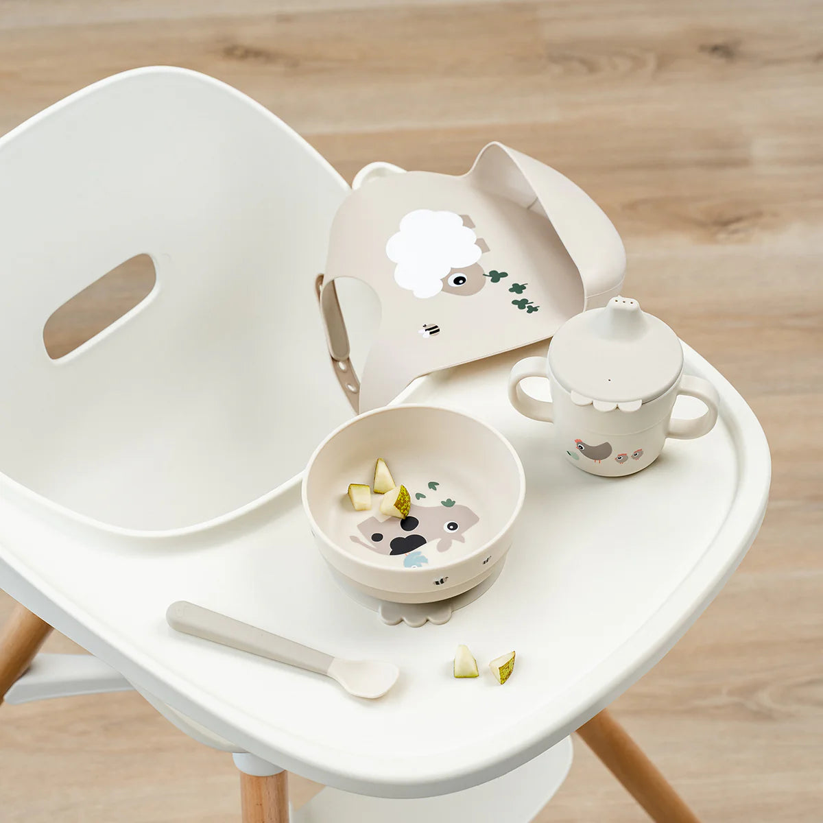 Kit Refeição Tiny Farm Sand com Ventosa – Done by Deer 