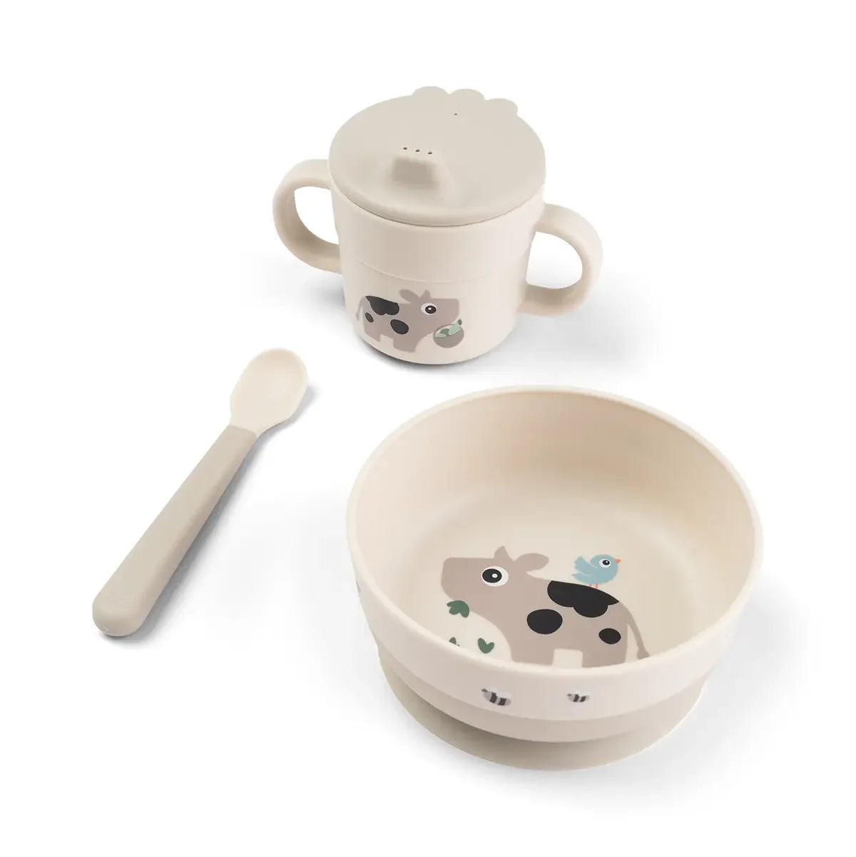 Kit Refeição Tiny Farm Sand com Ventosa – Done by Deer 