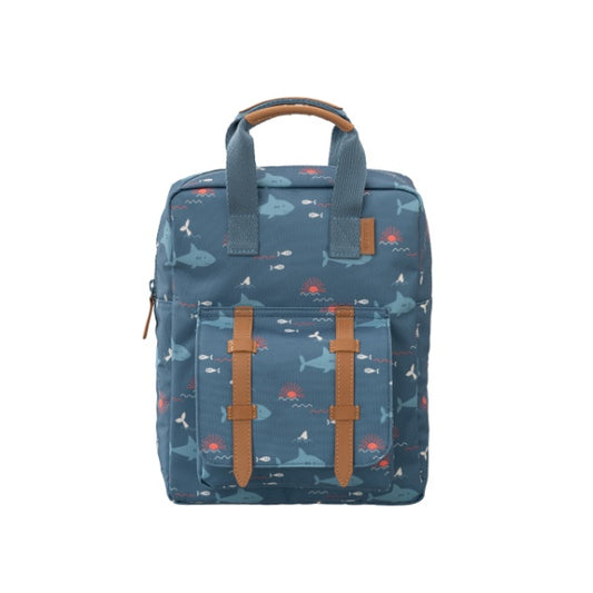 Mochila Fresk Tubarões sustentável em PET reciclado | Lolla Kids