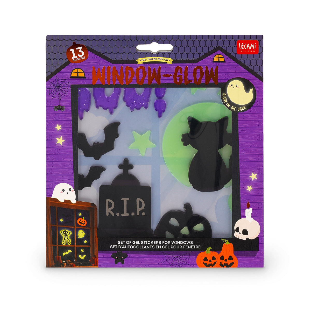 Autocolantes de Gel para Janela Halloween Boo! – Window-Glow | Legami