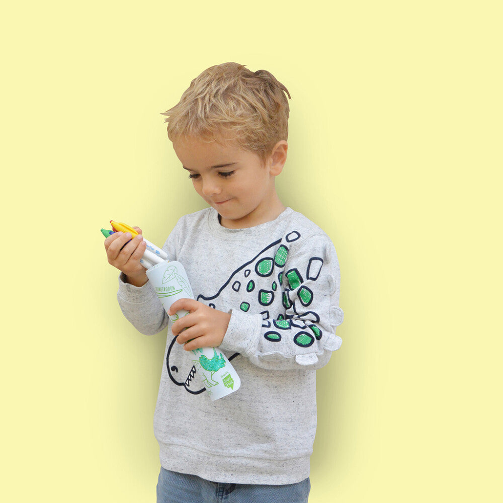 Mini Tapete de Colorir Reversível Dinossauros Super Petit