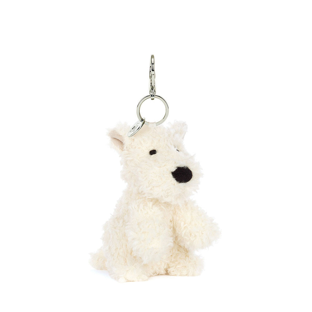 Munro Scottie Dog Bag Charm da Jellycat – Porta-chaves de peluche adorável