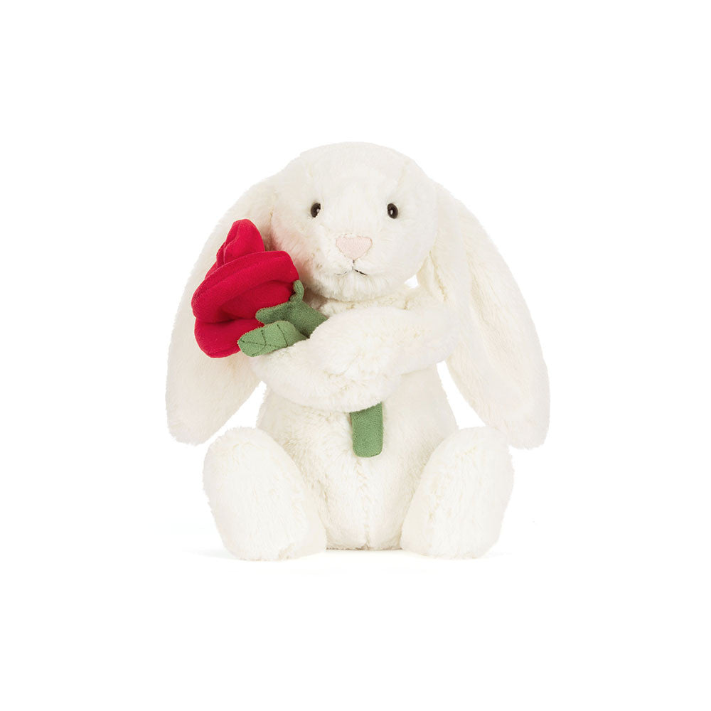 Peluche Jellycat Cream Bunny com Rosa, Cor Creme