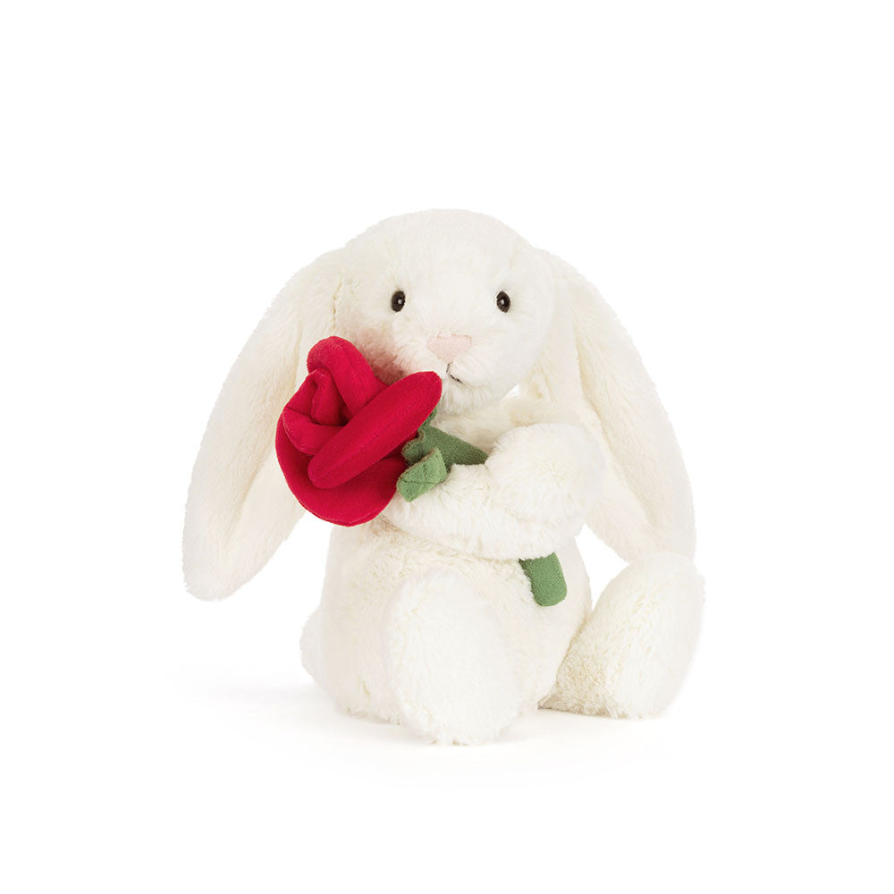 Peluche Jellycat Cream Bunny com Rosa, Cor Creme