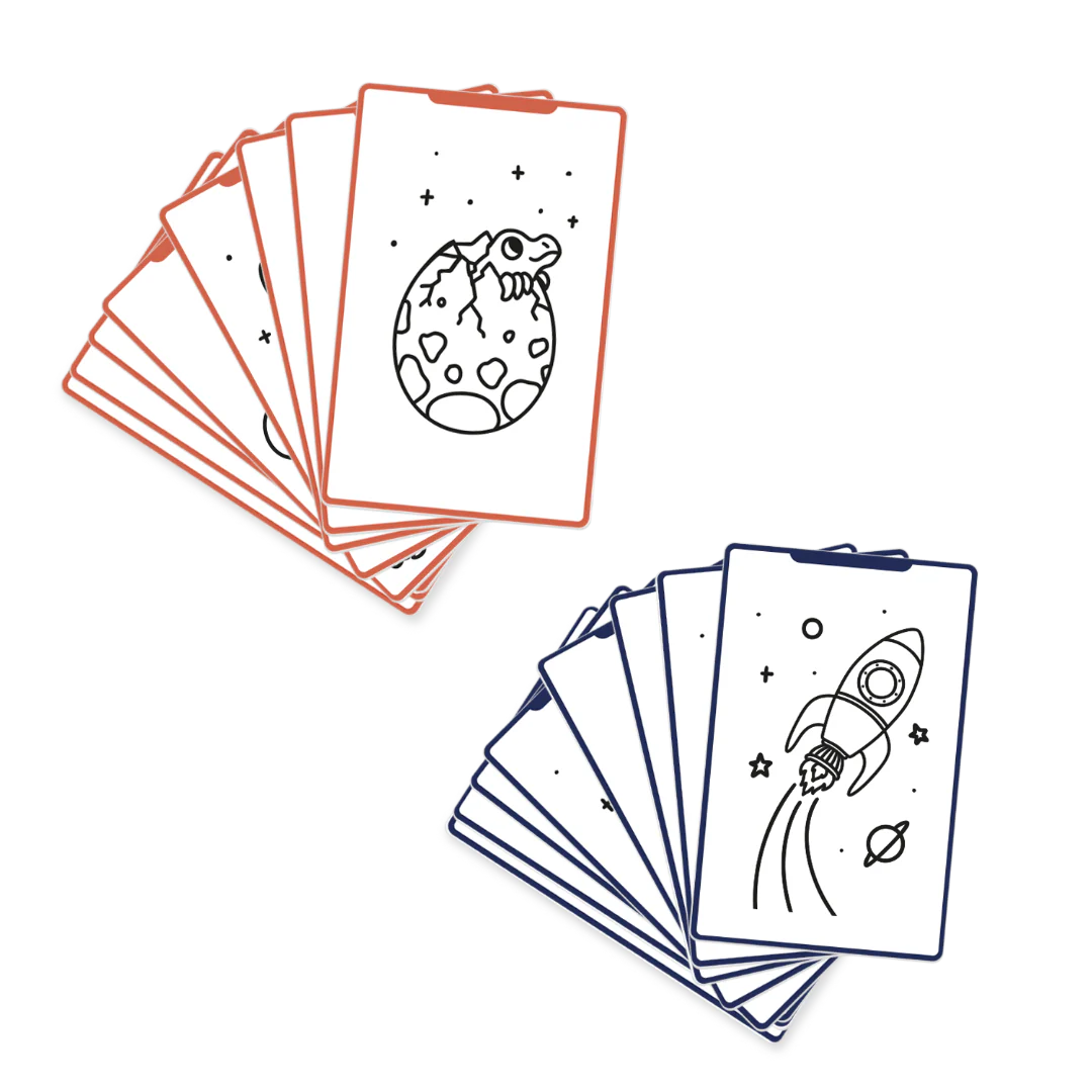 Refill KIDYDRAW-MINI | Cartões Extra Galáxia e Dinossauros