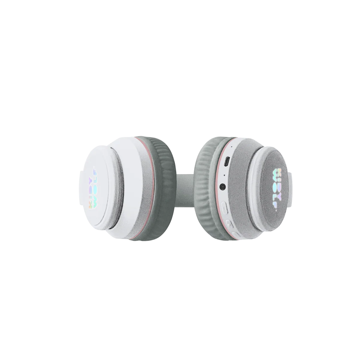 Auscultadores infantis KIDYEARS com orelhas de animais magnéticas em tons pastel, design divertido e seguro, disponíveis na Lolla Kids