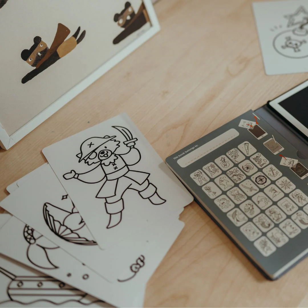 Refill KIDYDRAW-MINI | Cartões Extra Animais do Mundo & Oceanos & Piratas