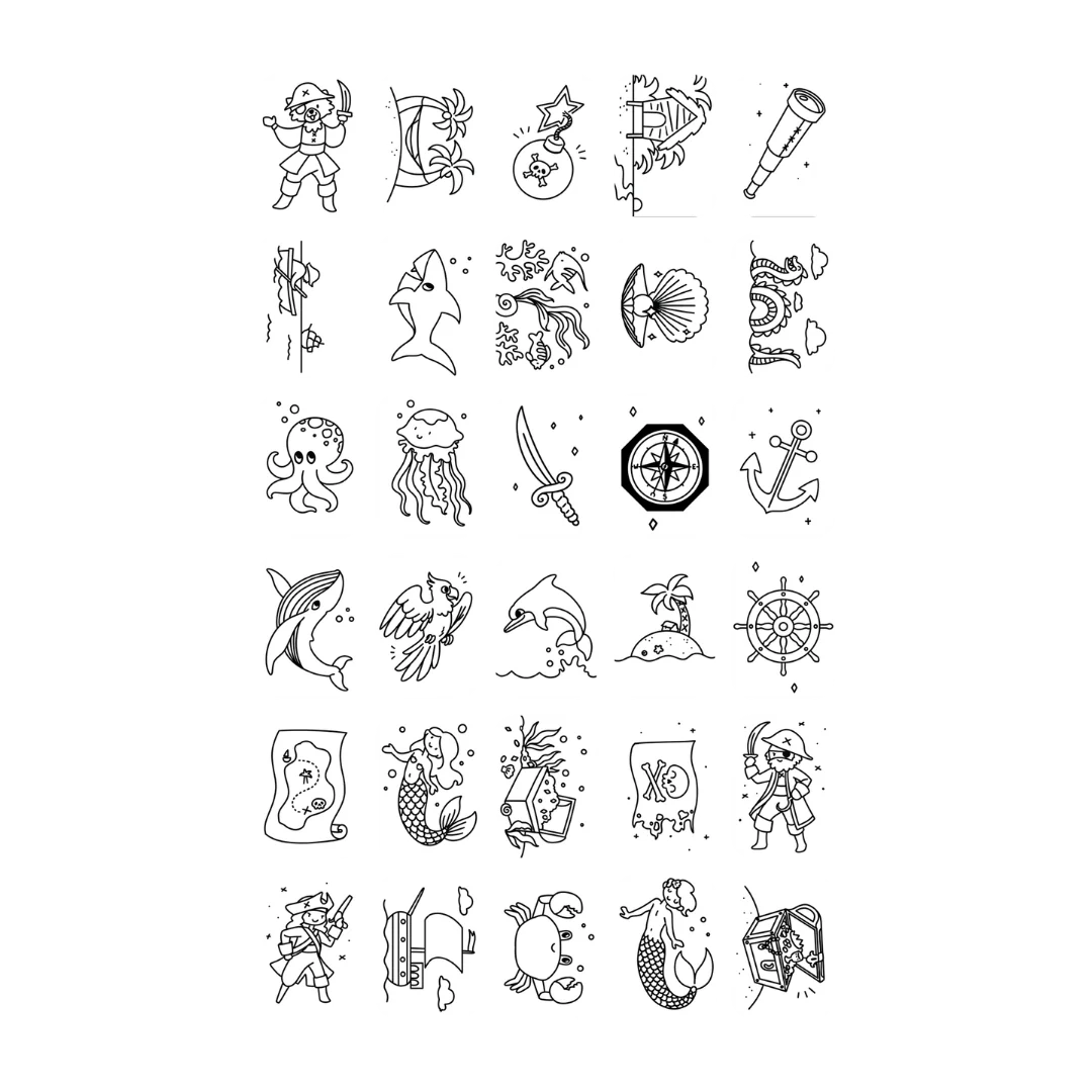 Refill KIDYDRAW-MINI | Cartões Extra Animais do Mundo & Oceanos & Piratas