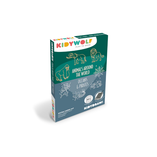 Refill KIDYDRAW-MINI | Cartões Extra Animais do Mundo & Oceanos & Piratas