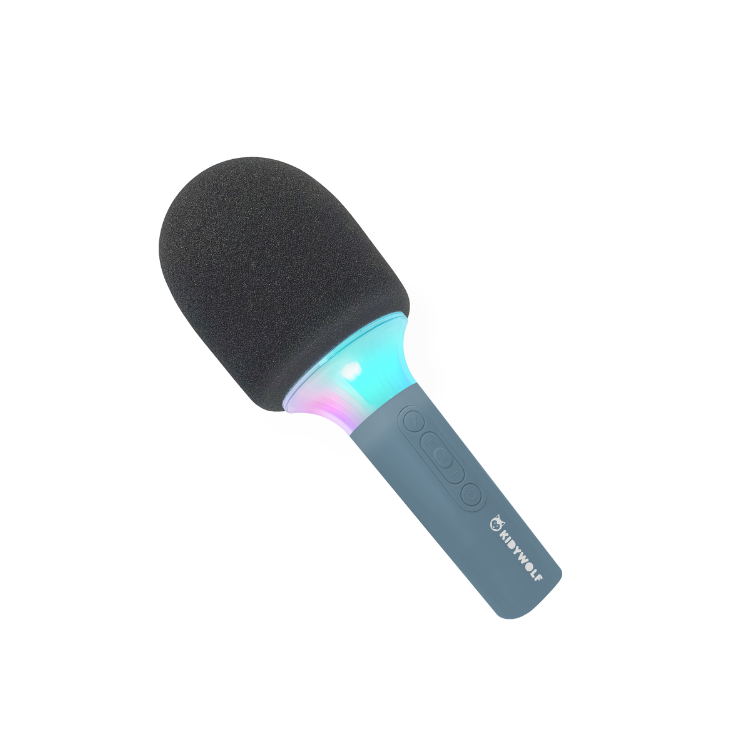 Microfone de karaoke KIDYMIC azul da Kidywolf | kidywolf-kidymic-microfone-karaoke-azul-lollakids