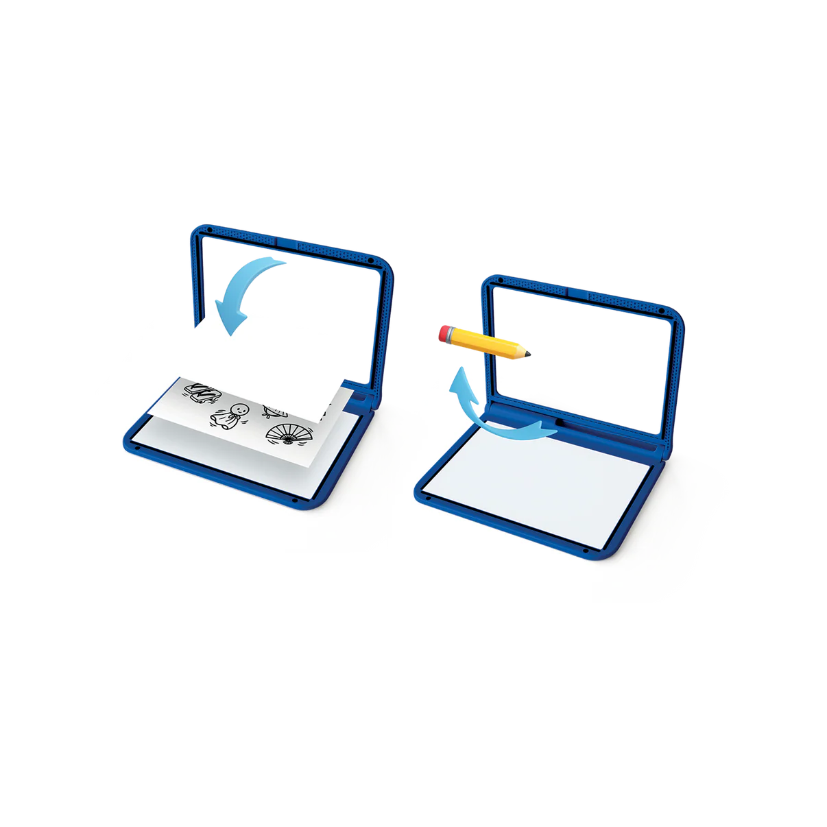 Detalhe do ecrã LED branco da mesa de desenho K-DRAW PRO com três níveis de iluminação.