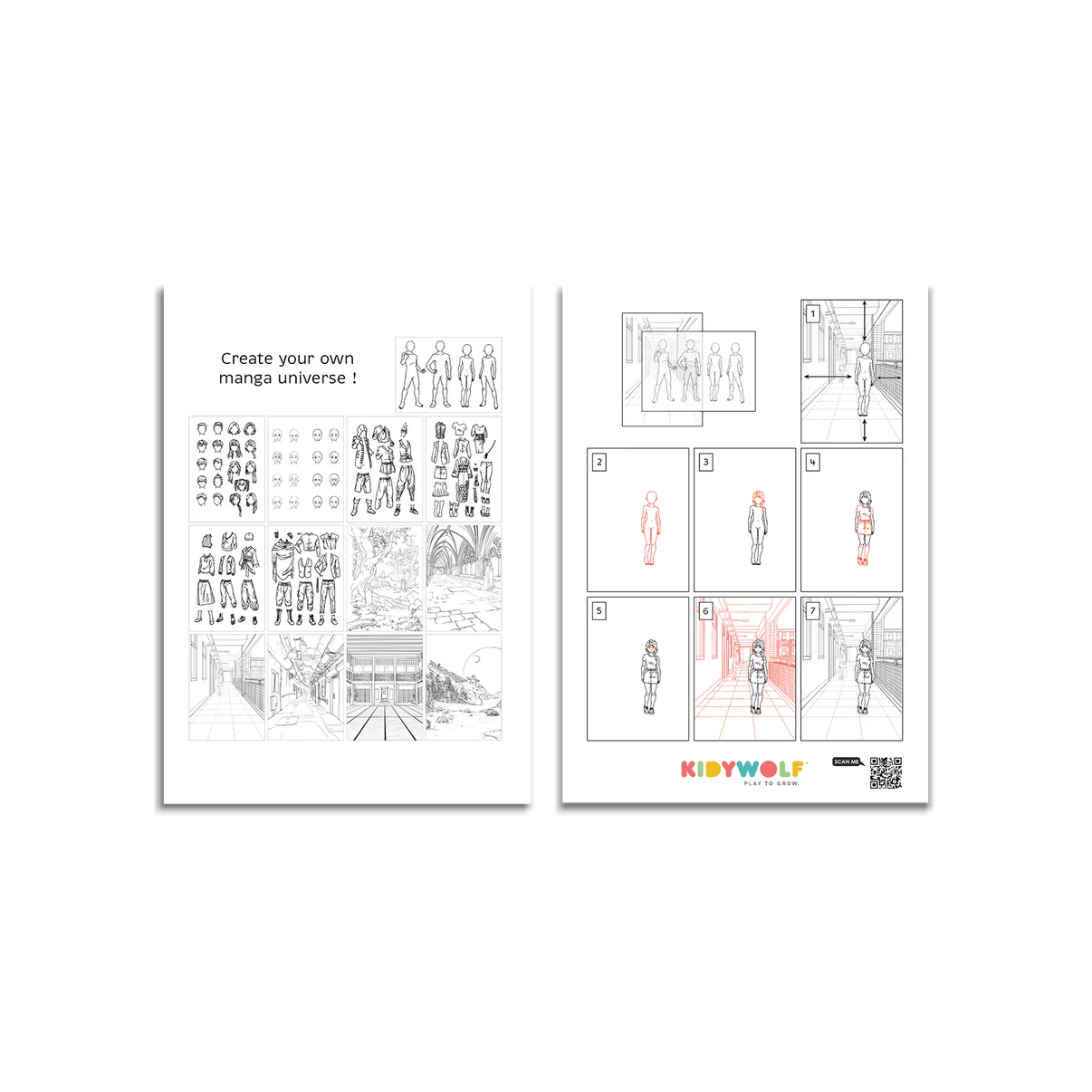 Exemplo dos desenhos que vêm com o tablet de desenho