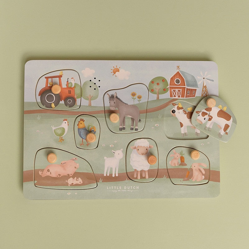 Puzzle de Encaixe Sonoro Little Farm da Little Dutch