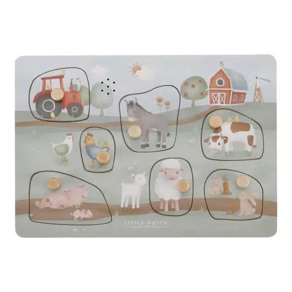 Puzzle de Encaixe Sonoro Little Farm da Little Dutch