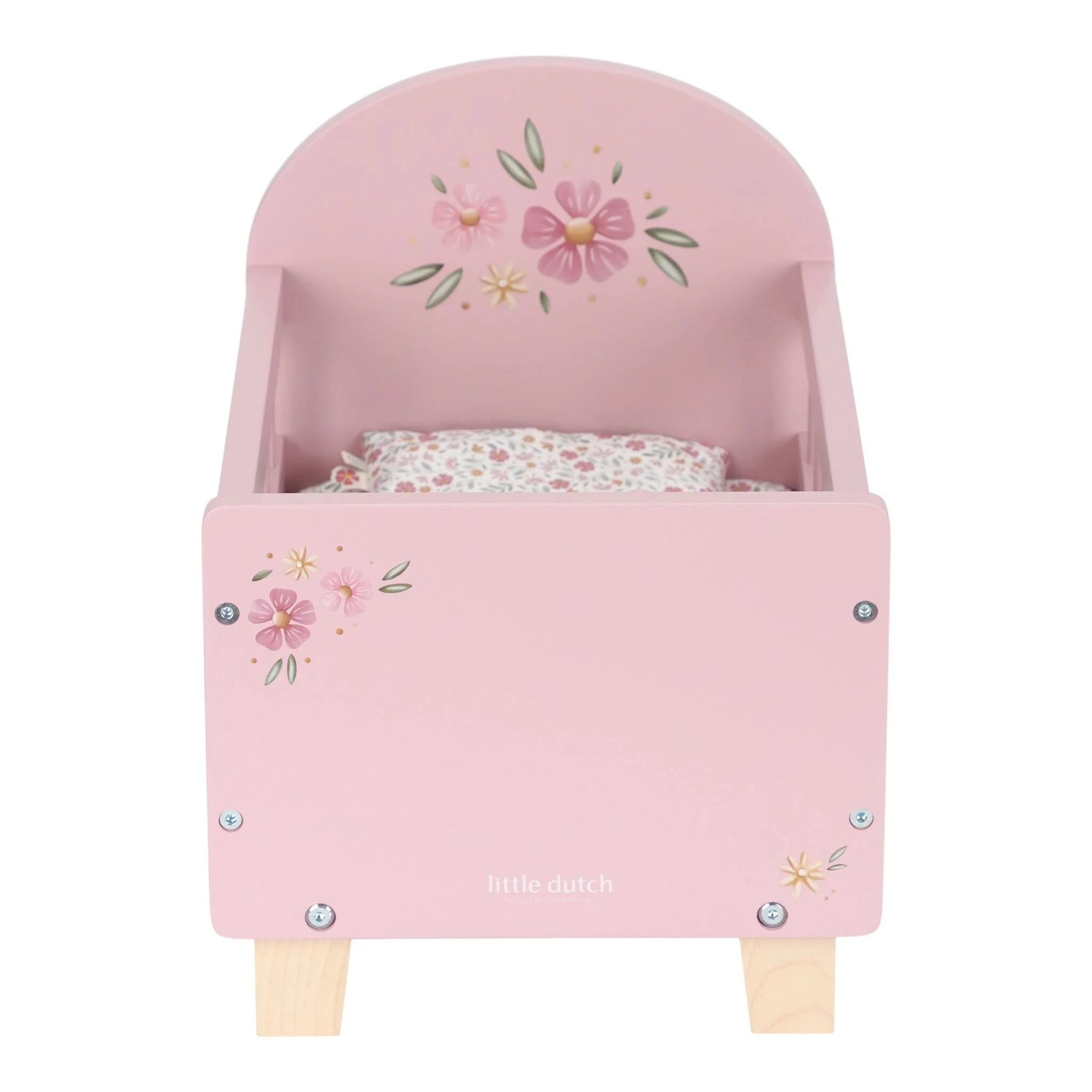 Cama de Madeira para Bonecas Soft Flowers