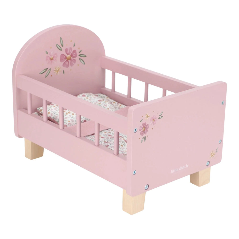 Cama de Madeira para Bonecas Soft Flowers