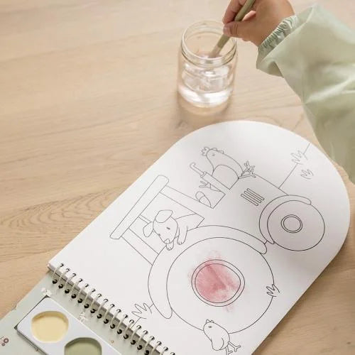Livro de Pintar com Aguarela Little Farm da Little Dutch