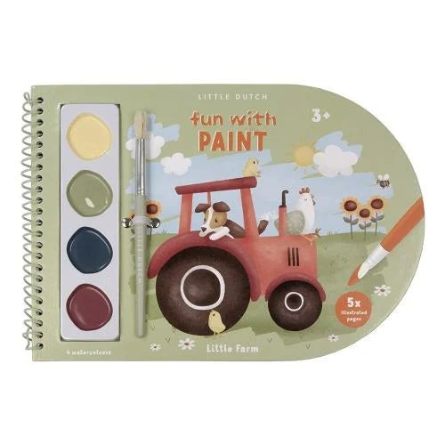 Livro de Pintar com Aguarela Little Farm da Little Dutch