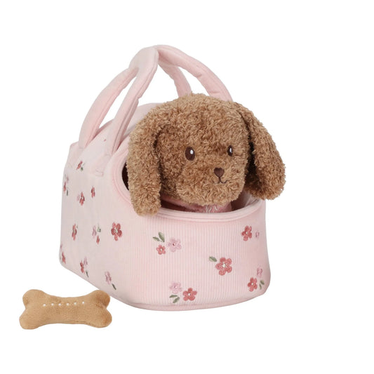 Cão de Peluche Jackie na Mala Rosa | Little Dutch | Lolla Kids