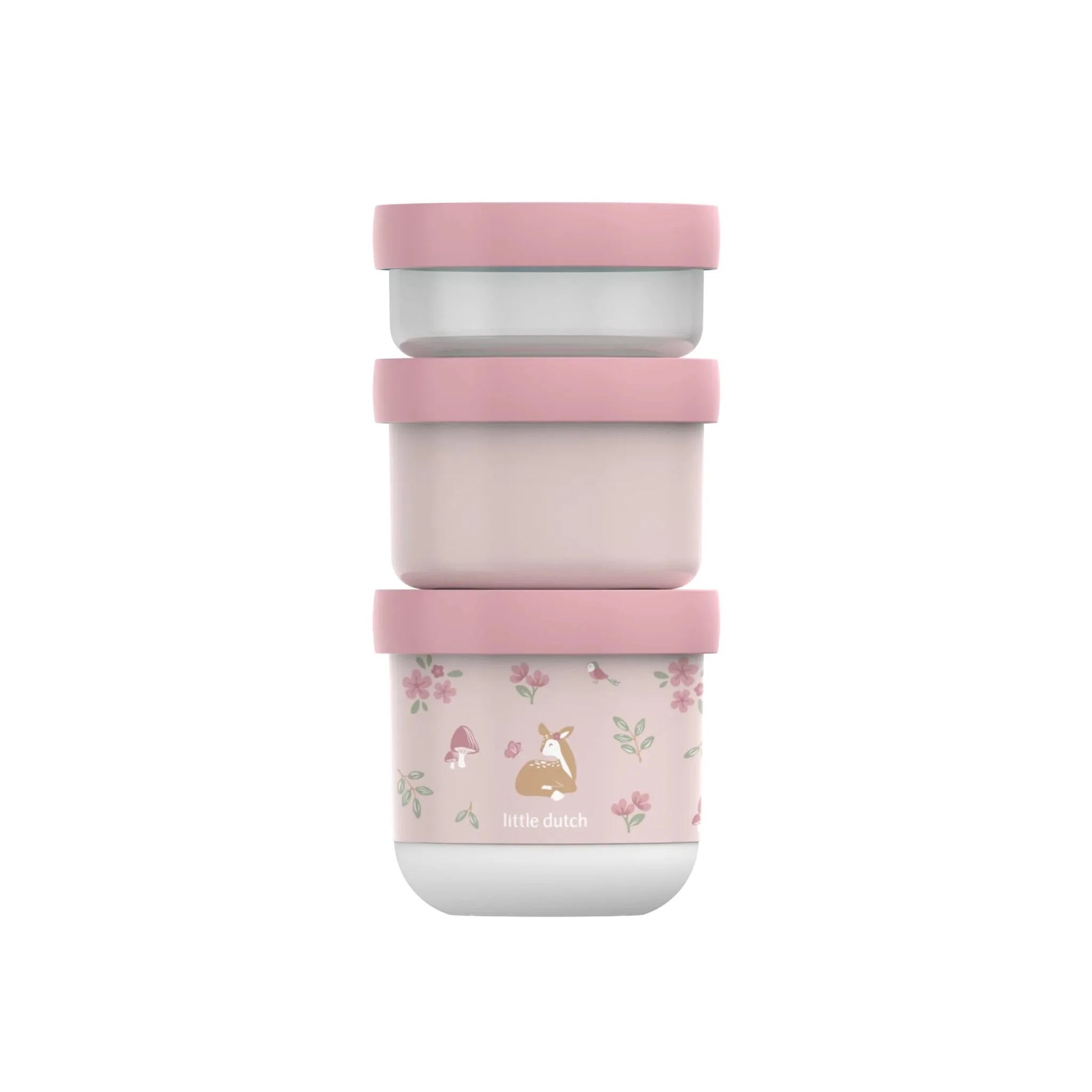 Snack Box Empilhável 3 Peças Fairy Garden – Little Dutch | Lolla Kids