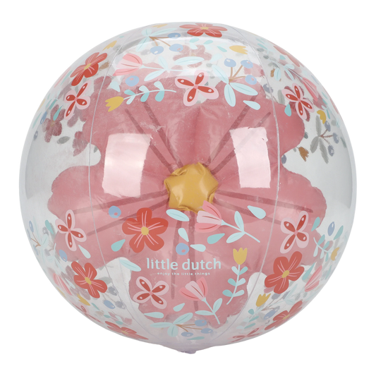 Bola de Praia 3D Ocean Pink Flowers da little Dutch