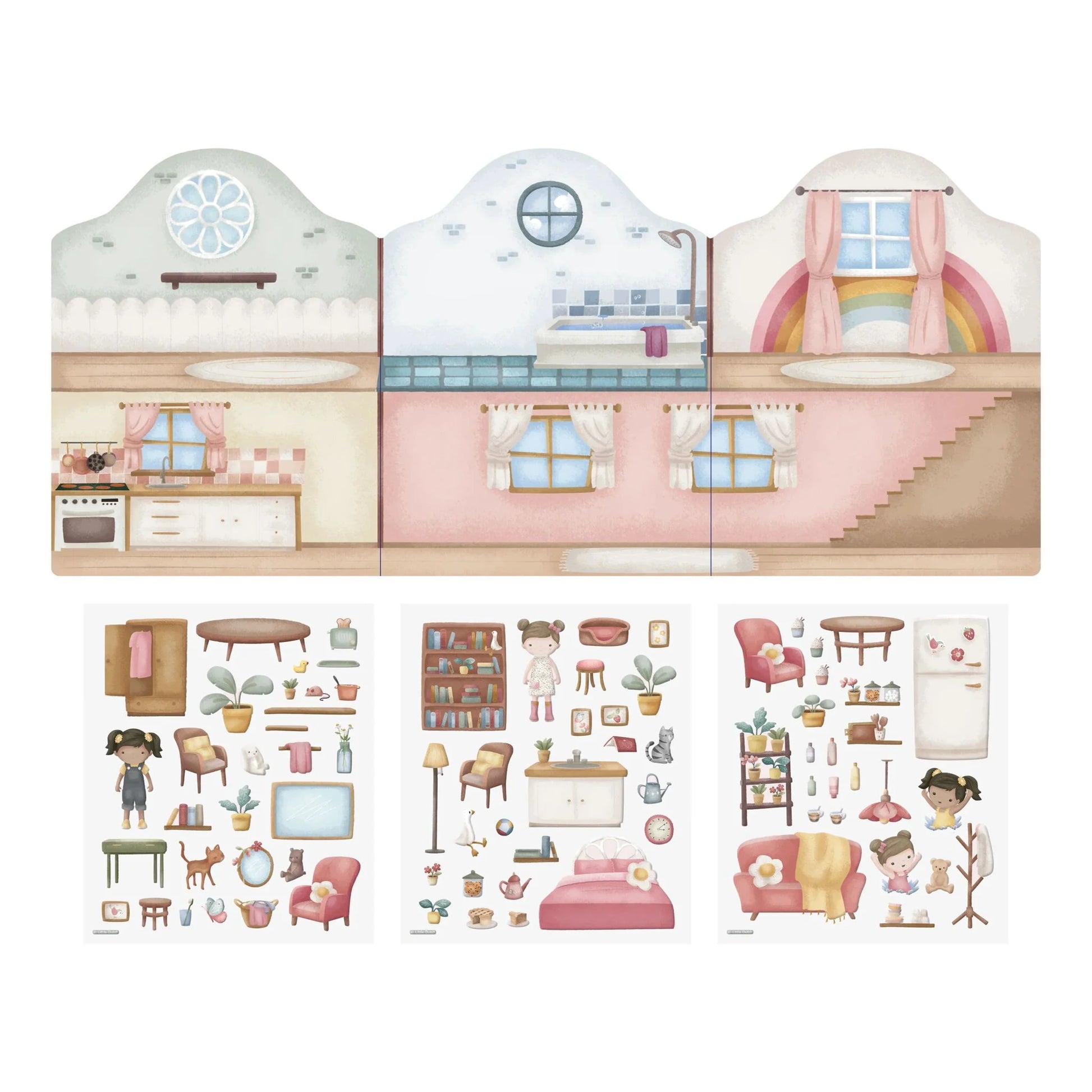Autocolantes Reutilizáveis Essentials Rosa – Brincadeira Criativa
