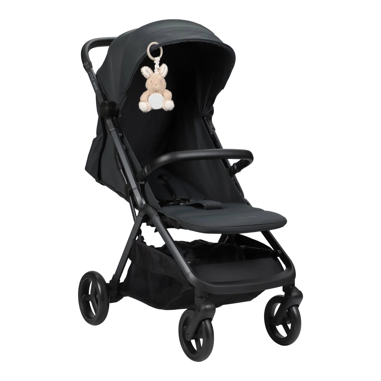 Figura vibratória Coelho presas a um carrinho de bebé