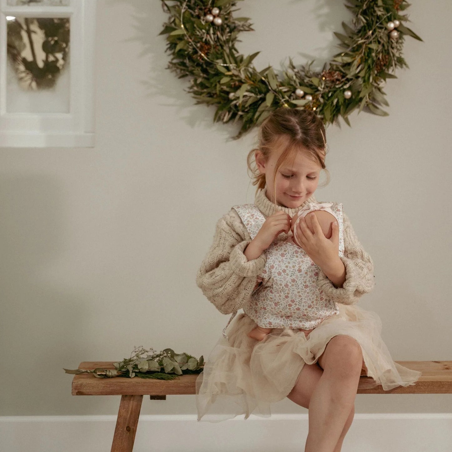 Criança com Marsúpio para Bonecas Soft Flowers