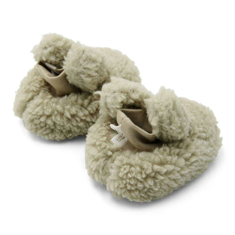 Pantufas Coelhinho Teddy Newborn (Swee Green) com Forro em Algodão Orgânico 